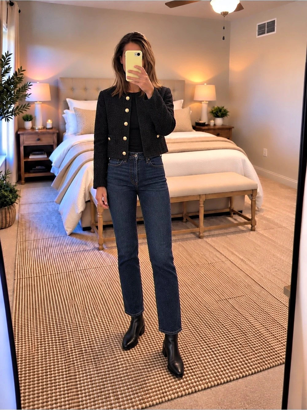 Black Button-Front Jacket